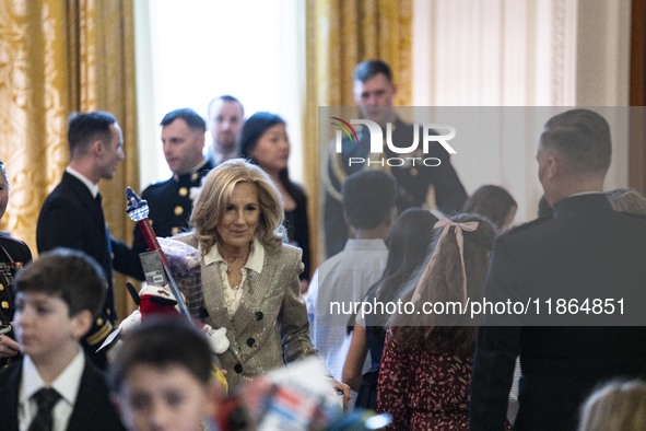 On December 13, 2024, the First Lady, Jill Biden, hosts a U.S. Marine Corps Reserve Toys for Tots event at the White House with local Marine...