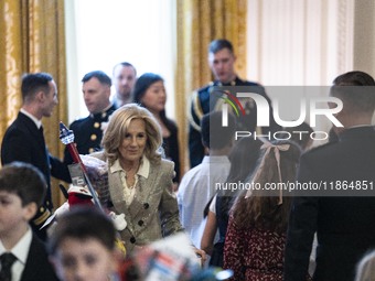 On December 13, 2024, the First Lady, Jill Biden, hosts a U.S. Marine Corps Reserve Toys for Tots event at the White House with local Marine...