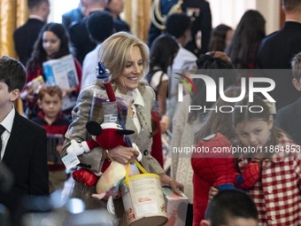 On December 13, 2024, the First Lady, Jill Biden, hosts a U.S. Marine Corps Reserve Toys for Tots event at the White House with local Marine...