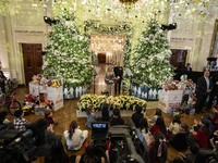 On December 13, 2024, the First Lady, Jill Biden, hosts a U.S. Marine Corps Reserve Toys for Tots event at the White House with local Marine...