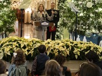 On December 13, 2024, the First Lady, Jill Biden, hosts a U.S. Marine Corps Reserve Toys for Tots event at the White House with local Marine...