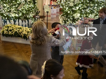 On December 13, 2024, the First Lady, Jill Biden, hosts a U.S. Marine Corps Reserve Toys for Tots event at the White House with local Marine...