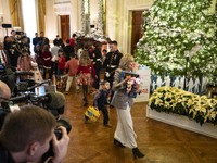 On December 13, 2024, the First Lady, Jill Biden, hosts a U.S. Marine Corps Reserve Toys for Tots event at the White House with local Marine...