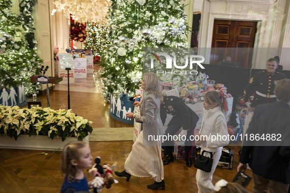 On December 13, 2024, the First Lady, Jill Biden, hosts a U.S. Marine Corps Reserve Toys for Tots event at the White House with local Marine...