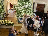 On December 13, 2024, the First Lady, Jill Biden, hosts a U.S. Marine Corps Reserve Toys for Tots event at the White House with local Marine...