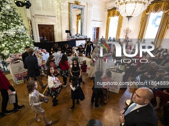 On December 13, 2024, the First Lady, Jill Biden, hosts a U.S. Marine Corps Reserve Toys for Tots event at the White House with local Marine...