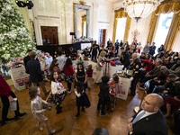 On December 13, 2024, the First Lady, Jill Biden, hosts a U.S. Marine Corps Reserve Toys for Tots event at the White House with local Marine...