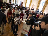 On December 13, 2024, the First Lady, Jill Biden, hosts a U.S. Marine Corps Reserve Toys for Tots event at the White House with local Marine...