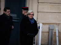 In Paris, France, on December 13, 2024, Catherine Vautrin, the resigned minister for regional partnership and decentralization, arrives at t...