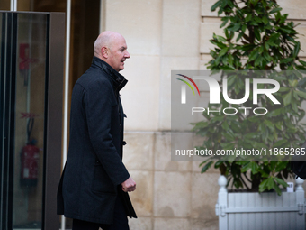 Roland Lescure, Vice-President of the National Assembly, arrives at the handover ceremony between Michel Barnier, the outgoing Prime Ministe...