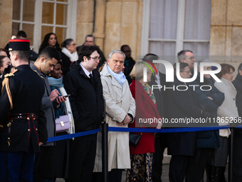 In Paris, France, on December 13, 2024, ministers of the resigning government are seen during the handover ceremony between Michel Barnier,...