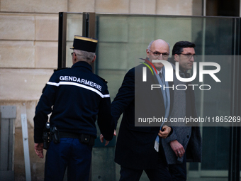 Didier Migaud, Keeper of the Seals and Minister of Justice, arrives at the handover ceremony between Michel Barnier, the outgoing Prime Mini...