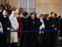 In Paris, France, on December 13, 2024, ministers of the resigning government are seen during the handover ceremony between Michel Barnier,...