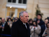 Francois Bayrou, the new Prime Minister, arrives at the handover ceremony between Michel Barnier, the outgoing Prime Minister, and Francois...