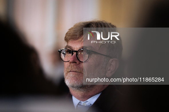 Marc Fesneau, President of Les Democrates parliamentary group, is seen during the handover ceremony between Michel Barnier, the outgoing Pri...