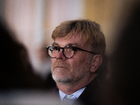 Marc Fesneau, President of Les Democrates parliamentary group, is seen during the handover ceremony between Michel Barnier, the outgoing Pri...