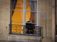 In Paris, France, on December 13, 2024, Michel Barnier, the resigning Prime Minister, is seen during the handover ceremony between Michel Ba...