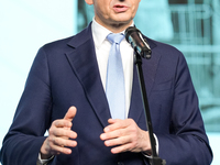 Mateusz Morawiecki during press conference of the right-wing Law and Justice (PiS) party, in Warsaw, Poland on December 13, 2024. (