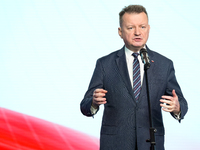 Mariusz Blaszczak during press conference of the right-wing Law and Justice (PiS) party, in Warsaw, Poland on December 13, 2024. (