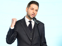 Patryk Jaki (MEP) during press conference of the right-wing Law and Justice (PiS) party, in Warsaw, Poland on December 13, 2024. (