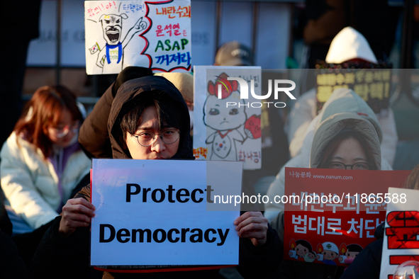 Approximately 2 million citizens gather in Yeouido, Seoul, South Korea, on December 14, 2024, calling for the impeachment of President Yoon...