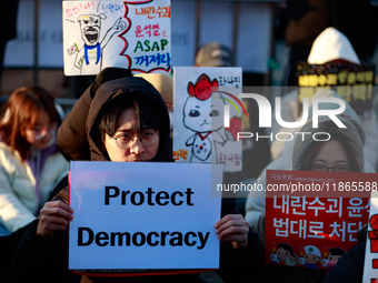 Approximately 2 million citizens gather in Yeouido, Seoul, South Korea, on December 14, 2024, calling for the impeachment of President Yoon...