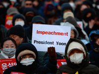 Approximately 2 million citizens gather in Yeouido, Seoul, South Korea, on December 14, 2024, calling for the impeachment of President Yoon...