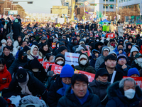 Approximately 2 million citizens gather in Yeouido, Seoul, South Korea, on December 14, 2024, calling for the impeachment of President Yoon...