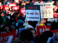 Approximately 2 million citizens gather in Yeouido, Seoul, South Korea, on December 14, 2024, calling for the impeachment of President Yoon...