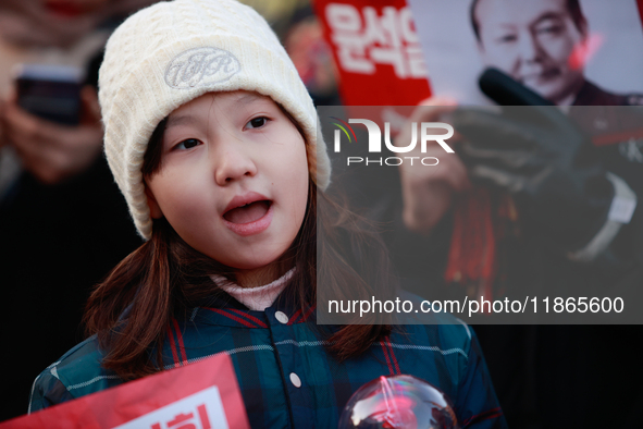 Approximately 2 million citizens gather in Yeouido, Seoul, South Korea, on December 14, 2024, calling for the impeachment of President Yoon...