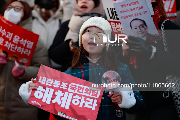 Approximately 2 million citizens gather in Yeouido, Seoul, South Korea, on December 14, 2024, calling for the impeachment of President Yoon...