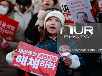 Approximately 2 million citizens gather in Yeouido, Seoul, South Korea, on December 14, 2024, calling for the impeachment of President Yoon...