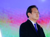 Lee Jae-myung, leader of the Democratic Party and member of the National Assembly, greets approximately 2 million citizens gathered outside...