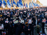 Over one million citizens gather in front of the National Assembly in Seoul, South Korea, on December 14, 2024, to participate in a rally wh...