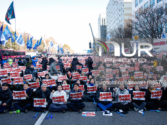 Approximately 2 million citizens gather in Yeouido, Seoul, South Korea, on December 14, 2024, calling for the impeachment of President Yoon...