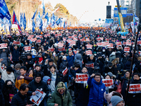 Approximately 2 million citizens gather in Yeouido, Seoul, South Korea, on December 14, 2024, calling for the impeachment of President Yoon...