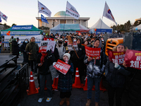 Approximately 2 million citizens gather in Yeouido, Seoul, South Korea, on December 14, 2024, calling for the impeachment of President Yoon...