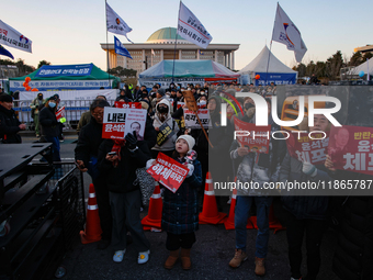 Approximately 2 million citizens gather in Yeouido, Seoul, South Korea, on December 14, 2024, calling for the impeachment of President Yoon...