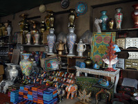 In Srinagar, Kashmir, India, on December 14, 2024, Christmas ornaments are ready at the workshop before being sent to the market ahead of Ch...