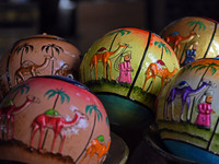 In Srinagar, Kashmir, India, on December 14, 2024, Christmas baubles are ready at the workshop before being sent to the market ahead of Chri...