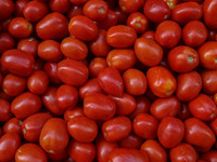 Tomatoes are kept for sale at a market in Srinagar, Jammu and Kashmir, on December 14, 2024. (