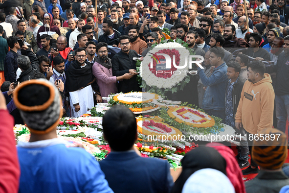 People Are Gathering To Pay Tribute To The Martyred Intellectuals At The Martyred Intellectuals Memorial At Mirpur In Dhaka, Bangladesh, On...