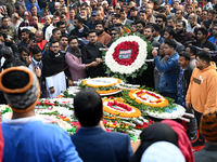 People Are Gathering To Pay Tribute To The Martyred Intellectuals At The Martyred Intellectuals Memorial At Mirpur In Dhaka, Bangladesh, On...