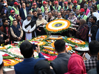 People Are Gathering To Pay Tribute To The Martyred Intellectuals At The Martyred Intellectuals Memorial At Mirpur In Dhaka, Bangladesh, On...