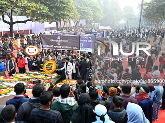 People Are Gathering To Pay Tribute To The Martyred Intellectuals At The Martyred Intellectuals Memorial At Mirpur In Dhaka, Bangladesh, On...