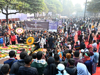 People Are Gathering To Pay Tribute To The Martyred Intellectuals At The Martyred Intellectuals Memorial At Mirpur In Dhaka, Bangladesh, On...