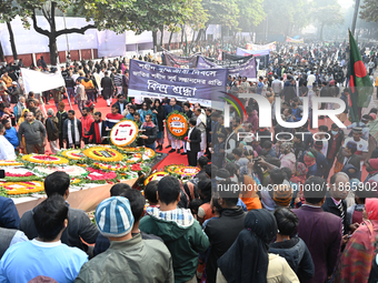 People Are Gathering To Pay Tribute To The Martyred Intellectuals At The Martyred Intellectuals Memorial At Mirpur In Dhaka, Bangladesh, On...