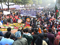 People Are Gathering To Pay Tribute To The Martyred Intellectuals At The Martyred Intellectuals Memorial At Mirpur In Dhaka, Bangladesh, On...