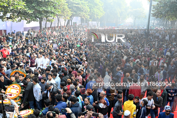 People Are Gathering To Pay Tribute To The Martyred Intellectuals At The Martyred Intellectuals Memorial At Mirpur In Dhaka, Bangladesh, On...