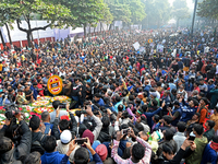 People Are Gathering To Pay Tribute To The Martyred Intellectuals At The Martyred Intellectuals Memorial At Mirpur In Dhaka, Bangladesh, On...